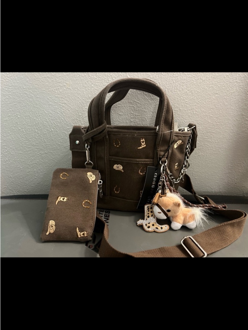 NWT Madden girl mini tote cowboy cowgirl horse